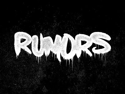 Rumors drippy drips horror typography