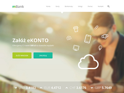 mBank Redesign flat webdesign