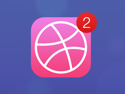 2 invites available dribbble icon invite ios7