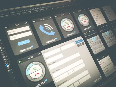 NextCaller Soft Phone @2x app design flat icon illustration interface logo type typography ui ux vector