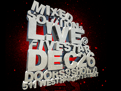 Mixed Solution Live Poster 3d graffiti lettering maya poster typography