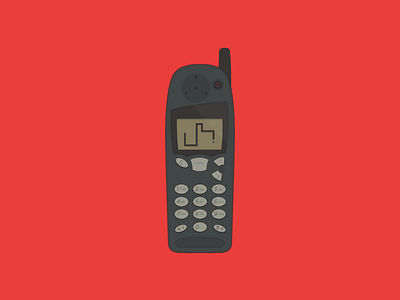 Flat Dinosaur Phone flat illustration nokia phone vector