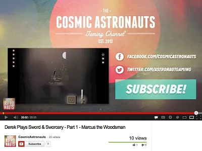 Cosmic Astronauts Gaming Outro Image astronauts channel cosmic cosmic astronauts gaming gaming light leaks outro texture typography video vintage youtube