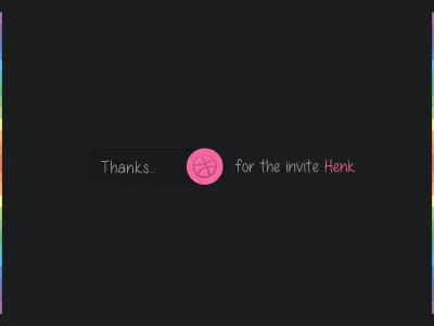 Thank you Henk :) colorful dark ui grey input field minimal pink slide swipe text field thanks