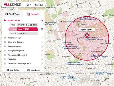 Viasense geofence map ui