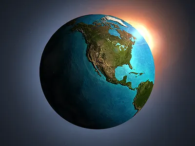 3d Photoshop Earth Mockup earth globe infographics joel ferrell map planets psd sun water world