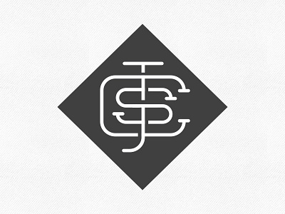 CJS Supply Inc. Logo black and white design logo monogram