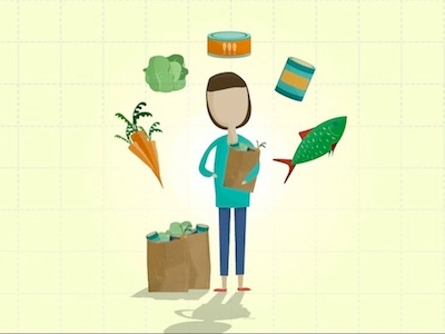 Consumer Lady animation character design illustration motion graphic