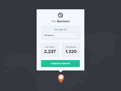 Location Stats app clean interface location map metro ui user interface web