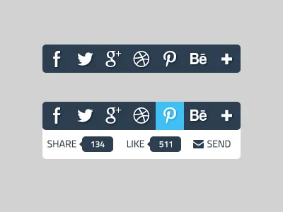Flat Social Media behance content shared facebook flat like post shared share social social media twitter ui