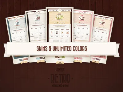 Retro Dribble brown colors retro ribbon skins theme vintage wordpress