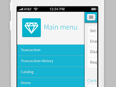 Menu hamburger menu iphone shine bright like a diamond slider table