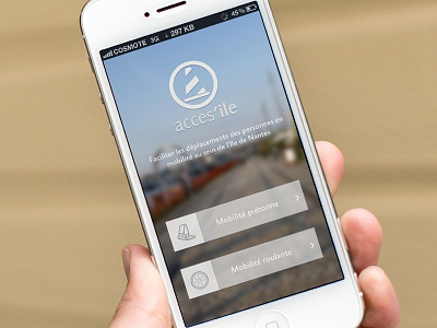 Acces'ile ios app accessibility app application design home interface ios iphone minimal mobile ui ux