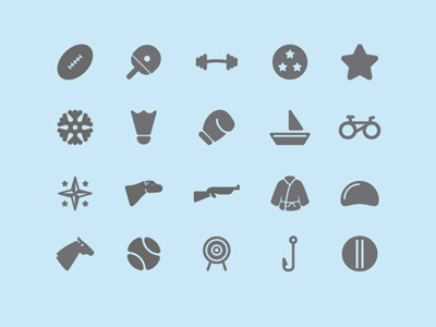 Sport Icon Set blue grey icon set sport