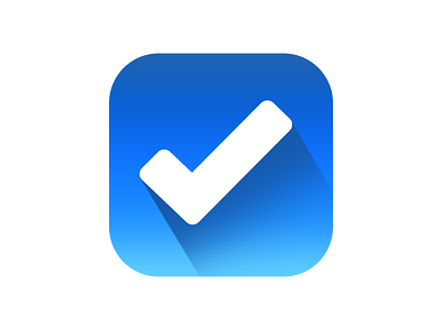 Clear Ios7 apple blue check design flat icon ios7 iphone reminder white