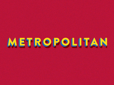 Metropolitan logo metro retro vector