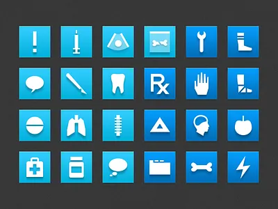 Apollo Icon - Set 2 blue branding graphic design icons interface medical soccer sport timeline ui web