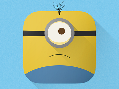 Minion Icon despicable flat icon ios ios7 long me minion semiflat shadow