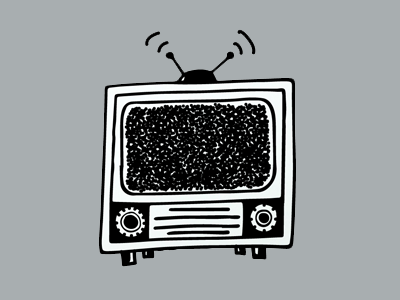 Retro TV doodle illustration sharpie