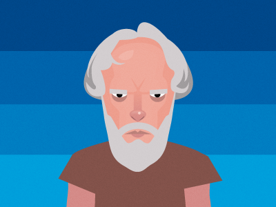 Guy Maddin director editorial illustration grumpy