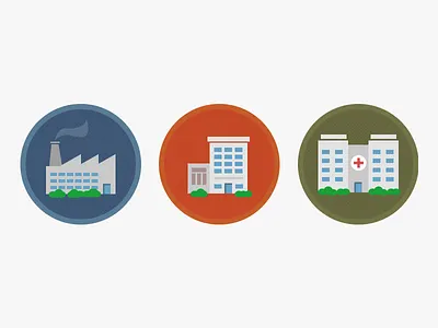 Buildings buildings factory flat hospital mixed use