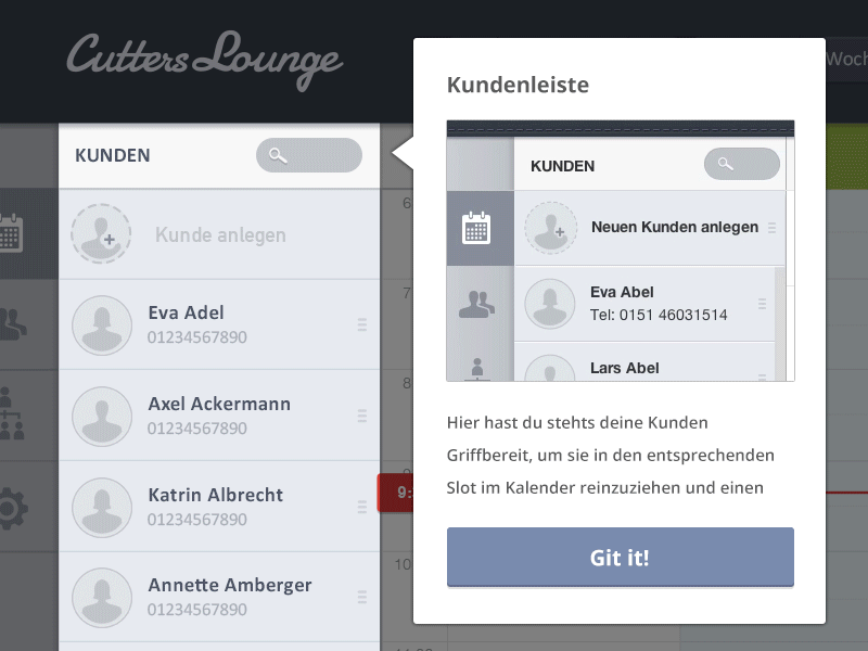 Cutters Lounge User Hints bubble drag drop hints onboarding popover speech userhints