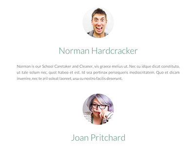 Meet the staff... css3 html5 joomla minimal real pixels school ui