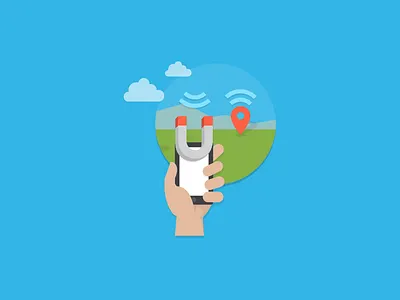 Illustration auto-connect connect design flat illustration mobile wi fi