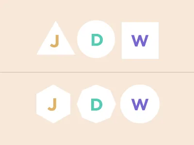 Ch-ch-ch-changes branding initials monogram personal shapes simple