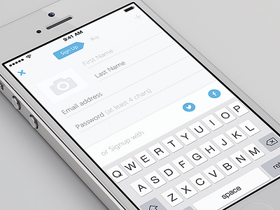 Sign Up Form form ios ios7 iphone mobile signup