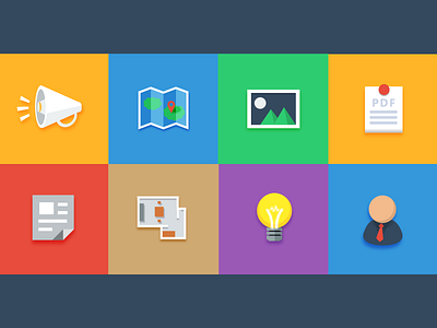 Flat icon app flat icon light map new pdf picture plan shadow ui user