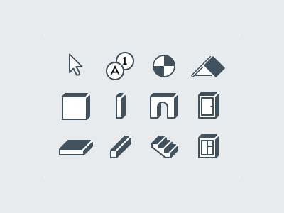 toolbar flat icons ascon metro toolbar icons