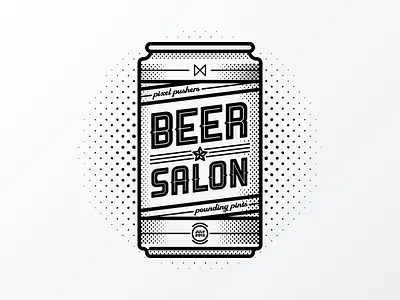 Beer Salon July beer can halftone july pints pixel salon