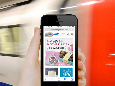Mobile Homepage notonthehighstreet.com commerce e commerce mobile mobile homepage notonthehighstreet.com responsive responsive web design ui ux