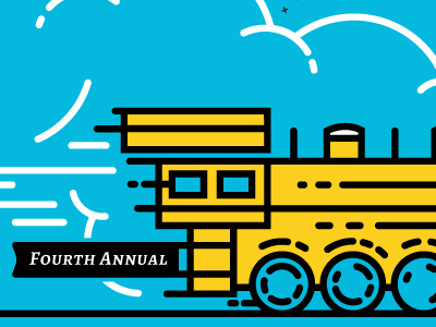 4th Annual PB 5K T-shirt 5k design graphic icon illustration marc mcmillen minimal race run