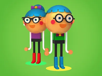 Characters 3d characters friends kids