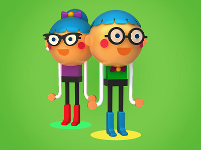 Characters 3d characters friends kids