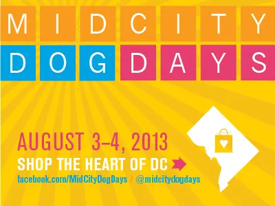 MidCity Dog Days postcard promotion retail summer