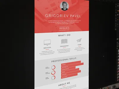 Personal page designer job page portfolio