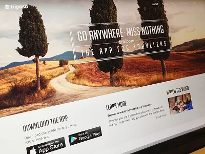 Triposo website adventure android app ios site travel trip triposo web design website