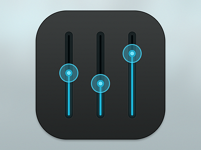 Equalizer app blue dark eq equalizer future icon rebound slider