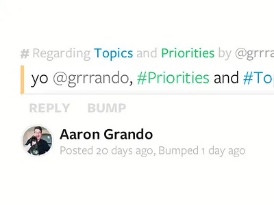 Status Update...update hashtag productivity round avatar social network topics ui wip