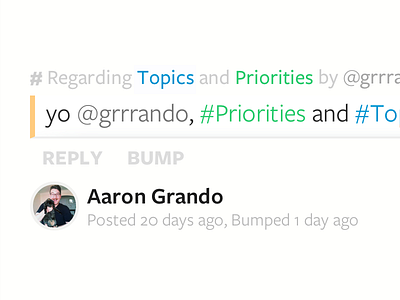 Status Update...update hashtag productivity round avatar social network topics ui wip