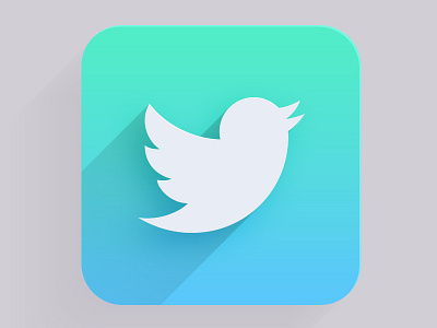 Twitter revisited icon ios7 ipad iphone ipod revisited shadow shape simple social twitter ui