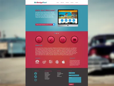 Clean and Flat clean creative flat web design website