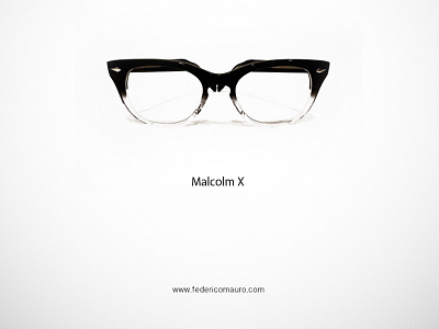 Malcolm X eyewear famous eyeglasses federico mauro icons malcolm x minimal design