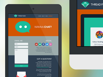 ThreadFilms Website Design design flat threadfilms ui webdesign website