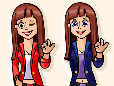 Girl character game girl illustration smile vector