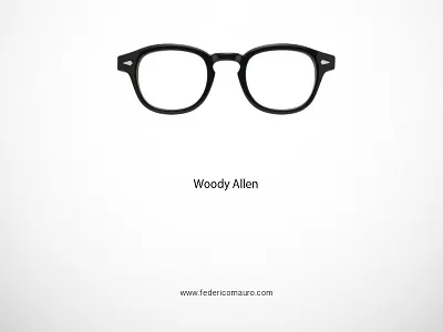 Woody Allen eyewear famous eyeglasses federico mauro icons minimal design
