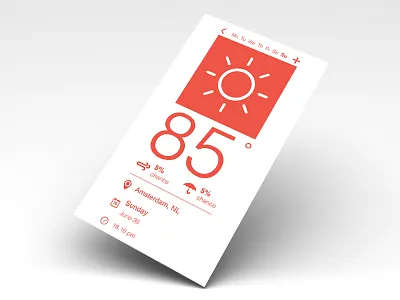 Flat Weather User Interface flat minimalistic photoshop ui user interface ux weather